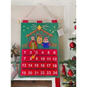 Christmas Baby Jesus Countdown Holiday Felt Calendar